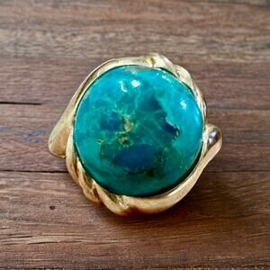 Turquoise Ring Makers Mark Signed  BBJ 925 Ring Size 10